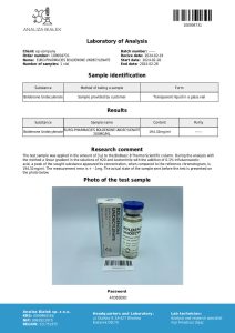 Test de laboratoire EURO PHARMA 15 ml UNDÉCYLÉNATE DE BOLDENONE 200 mg ml
