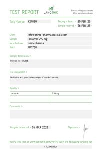 Test de laboratoire PRIME Létrozole