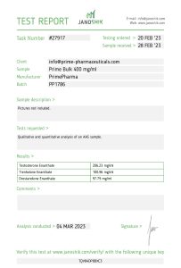 Test de laboratoire PRIME Prime Bulk