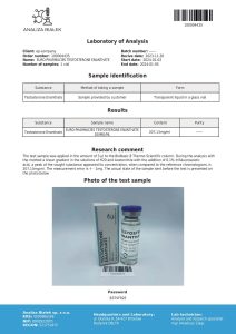 Énanthate de testostérone 200 mg/ml EuroPharma Labtest page 0001