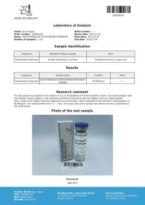 Propionate de testostérone 75 mg/ml EuroPharma Labtest page 0001