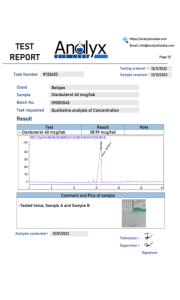 Test de laboratoire Beligas Clenbuterol 40MCG