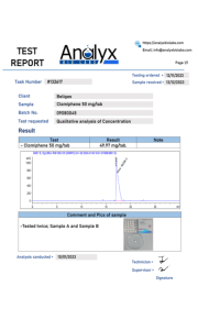 Test de laboratoire Clomid 50MG beligas
