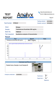 Testostérone Enanthate 300MG test de laboratoire beligas