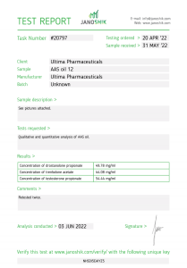 test en laboratoire du mélange Ultima Cut 150